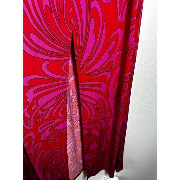 MICHAEL KORS Cynthia Paisley Halter Maxi Dress Radiant Pink Size 1X - Picture 7 of 16